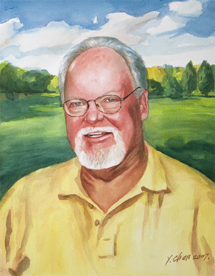 original watercolor painting by Yong Chen