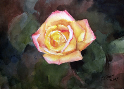 original watercolor painting by Yong Chen
