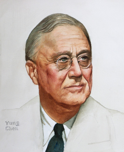 original watercolor painting by Yong Chen