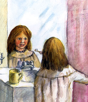 I take very good care of my teeth everyday, watercolor illustration by Yong Chen