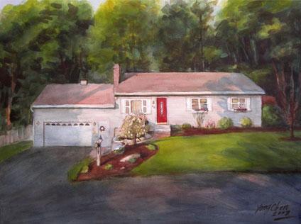 watercolor painting by Yong Chen: home portrait painting in watercolor