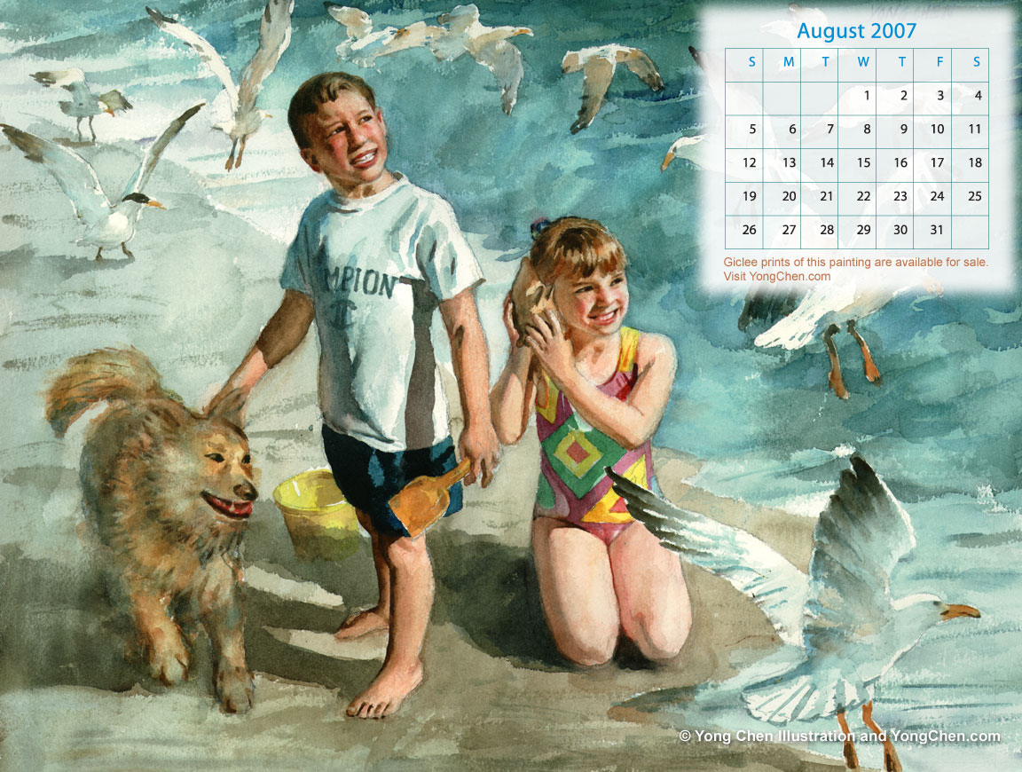 watercolor paintings desktop wallpapers from YongChen.com
