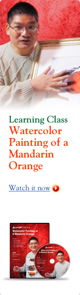 Watercolor Class: Watercolor Painting of A Mandarin Orange now online or on DVD