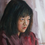 Step by step Painting a watercolor portrait of a child from live