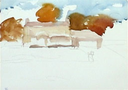 Let's learn how to paint a house portrait watercolor painting Yong's way