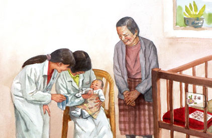 Watercolor illustration for children's book: Finding Joy, illustrated by Yong Chen