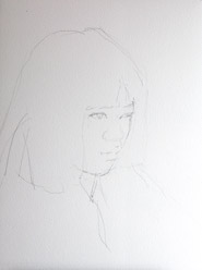 How to paint a watercolor portrait painting from live, demonstrated by Yong Chen