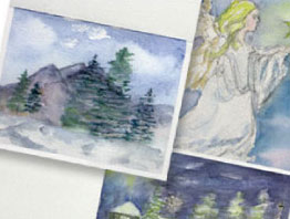 Let's start to create a handmade watercolor Christmas Card
