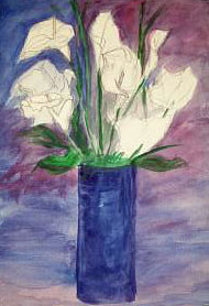 Watercolor Painting and Framing the Calla Lili, step-by-step watercolor demonstration by Mary Churchill