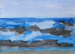Simple Watercolor Painting for a Gift Card (A Series), step-by-step watercolor demonstration by Mary Churchill