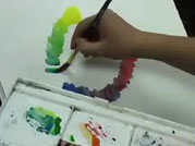 Drawing for a watercolor painting of a statue