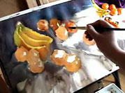 Drawing for a watercolor painting of a statue