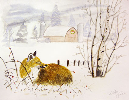 watercolor painting by Weiji Feng, a proud student of Yong Chen