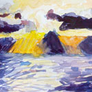 Watercolor painting by a student of Yong Chen: water