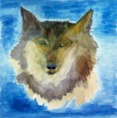 watercolor painting by Caesar Muwowo, a proud student of Yong Chen
