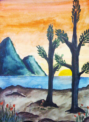watercolor painting by Raina Mcmahan, a proud student of Yong Chen