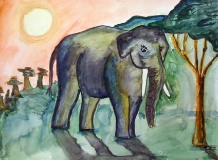 watercolor painting by Raina Mcmahan, a proud student of Yong Chen