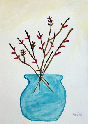 my first watercolor painting experience: watercolor painting by Fatuma Hassan, a proud student of Yong Chen