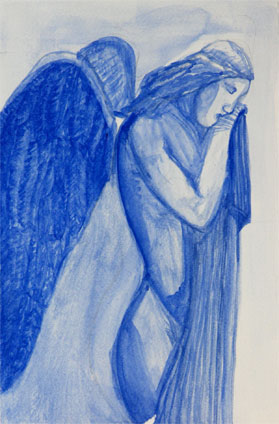 my first watercolor painting experience: watercolor painting a Sculpture by Cheng-Chieh Lin, a proud student of Yong Chen
