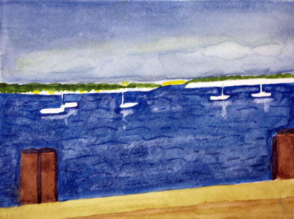 watercolor painting by Maggie Deng, a proud student of Yong Chen