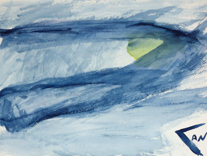 my first watercolor painting experience: watercolor painting by Cheryl A Nocera, a proud student of Yong Chen