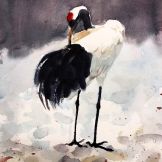 Bird Crane Watercolor