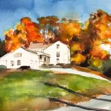 House Autumn Watercolor