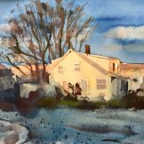 House Morning Watercolor