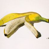 Banana Pealed Watercolor