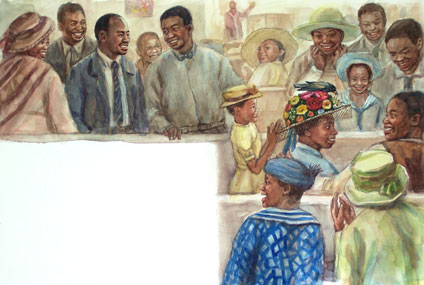 When all four eggs are cracked and four little chicks have hatched, and all the people around us have heard the new sound of the birds, and the mother-bird which has followed us all the way from the city finally comes to kiss her babies, everyone in the church stands up and says, it is a amiracle.