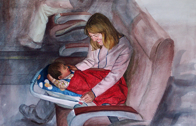 Children's book illustration painting for Finding Joy, by Yong Chen.