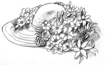 A beautiful flower hat