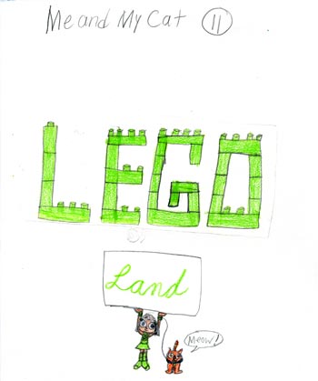 imagination and drawing of cat in an artistic girl's comic art and her loving story