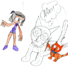 Comic story and drawings by talented kid - Ellen Chen: Me and My Cat 9