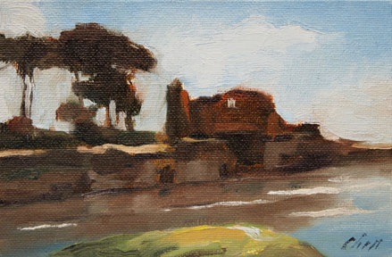 original oil painting of A River by Yong Chen